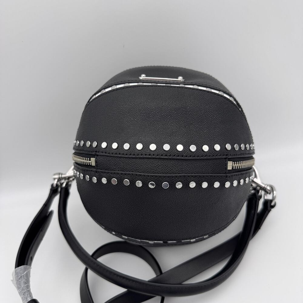 Rebecca Minkoff Basketball Bag Crossbody Leather Studded Black Handbag Purse NEW - Picture 6 of 10